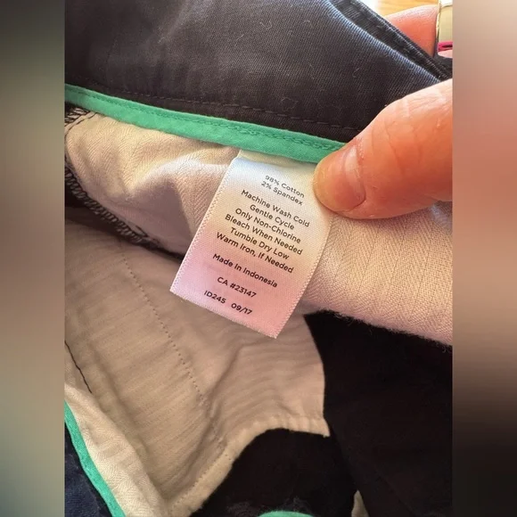 Talbots Perfect Crop Navy Chino Pants - Picture 4 of 6